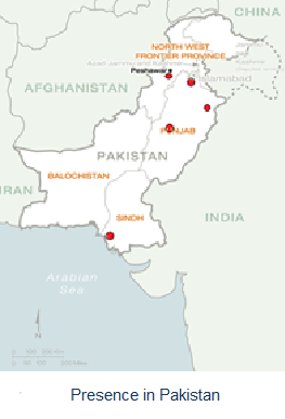 Presence in Pakistan
